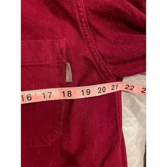 Eddie Bauer Men's L Red Long Sleeve Flannel Button-Up Shirt Casual - Picture 4 of 7